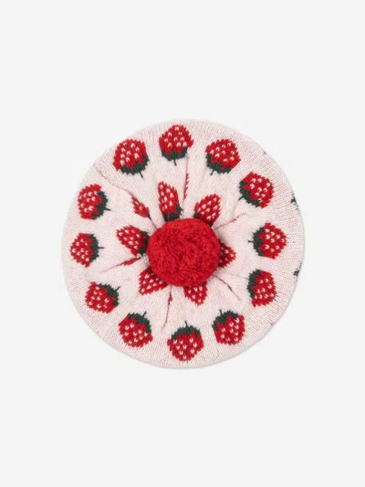 Konges Slojd Kids' Konges Sløjd Girls Belou Knit Beret In Pink