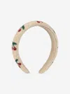 Konges Slojd Konges Sløjd Girls Cherry Beaded Headband In Brown