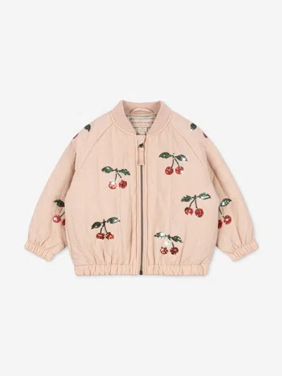 Konges Slojd Kids'  Konges Sløjd Girls Juno Sequin Bomber Jacket In Brown
