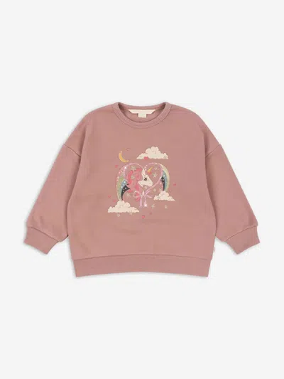 Konges Slojd Kids'  Konges Sløjd Girls Lou Glitter Sweatshirt In Pink