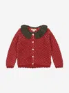 Konges Slojd Konges Sløjd Girls Strawberry Knitted Cardigan In Red