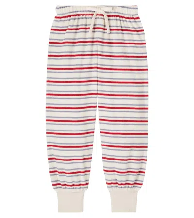 Konges Slojd Kids' Konges Sløjd Itty Striped Cotton-blend Terry Sweatpants In Multi