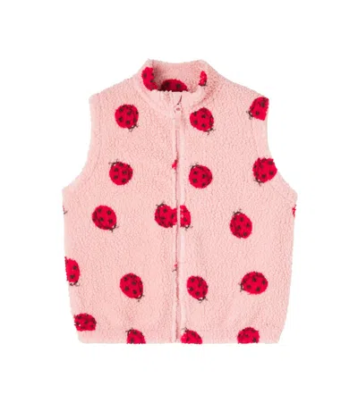 Konges Slojd Kids' Konges Sløjd Jody Printed Teddy Vest In Pink