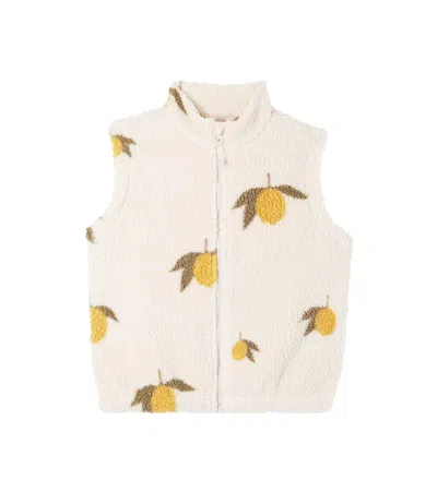Konges Slojd Kids' Konges Sløjd Jody Printed Teddy Vest In White