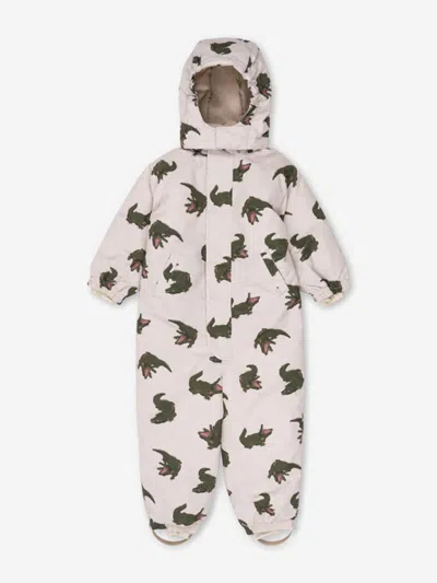 Konges Slojd Konges Sløjd Kids Crocodile Nohr Snowsuit In Ivory