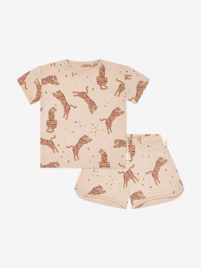 Konges Slojd Konges Sløjd Kids Tiger Short Set In Beige