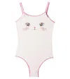Konges Slojd Kitty Bow-detail Printed Swimsuit In White