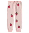 Konges Slojd Lapis Intarsia Cotton-blend Sweatpants In Pink