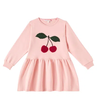 Konges Slojd Kids' Lou Cotton-blend Sweater Dress In Mellow Rose