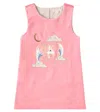 Konges Slojd Lucky Spencer Embroidered Cotton Dress In Pink