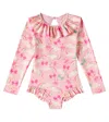 Konges Slojd Manuca Printed Ruffled Swimsuit In Multicoloured
