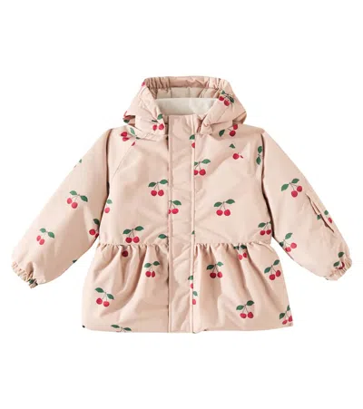 Konges Slojd Kids' Mismou Ruffled Printed Jacket In Pink