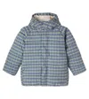 Konges Slojd Konges Sløjd Nuka Deux Checked Puffer Jacket In Blue