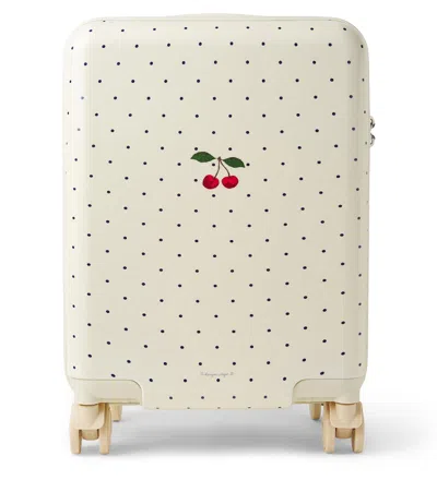 Konges Slojd Konges Sløjd Polka-dot Carry-on Suitcase In Beige