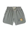 Konges Slojd Seer Asnou Striped Seersucker Swim Trunks In Multicolor