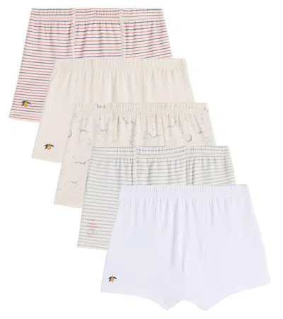 Konges Slojd Kids' Konges Sløjd Set Of 5 Cotton-blend Boxer Briefs In Multi