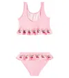 Konges Slojd Soline Embroidered Gingham Bikini In Pink