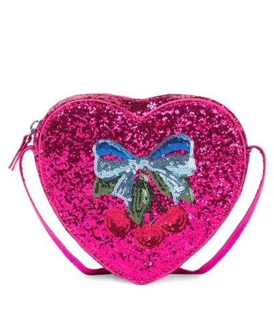 Konges Slojd Kids' Konges Sløjd Tut Sequined Glitter Bag In Pink