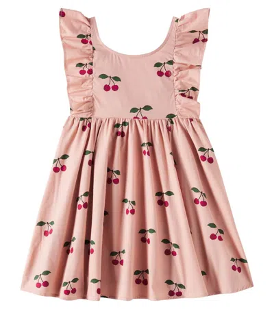 Konges Slojd Kids' Verbena Printed Cotton Dress In Pink