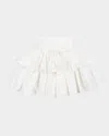 Konges Slojd Lacey Smock Tiered Skirt In Optic White