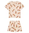 Konges Slojd Lin Cotton T-shirt And Shorts Set In Neutrals