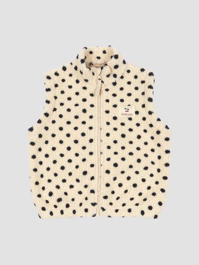 Konges Slojd Little Girl's & Girl's Jody Polka Dot Teddy Vest In Neutral