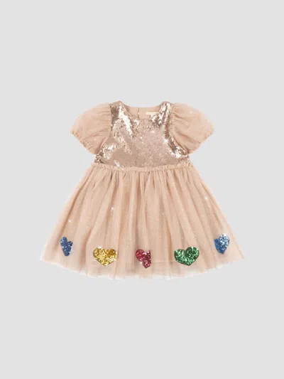 Konges Slojd Little Girl's & Girl's Mei Sequined Tulle Dress In Smoke Grey