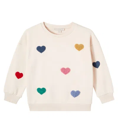 Konges Slojd Kids' Konges Sløjd Lou Embroidered Cotton-blend Sweatshirt In Multi