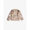 Konges Slojd Ma Grande Cerise Starla Cherry-pattern Sequin Jacket 18 Months-10 In Brown