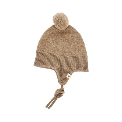 Konges Slojd 'mattou' Knitted Hat Kids In Brown