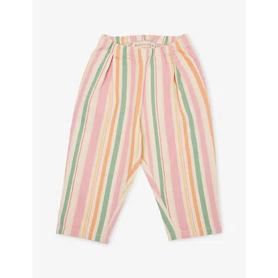 Konges Slojd Kids' Miami Stripe Frankie Stripe-print Cotton Trousers 12 Month In Multi