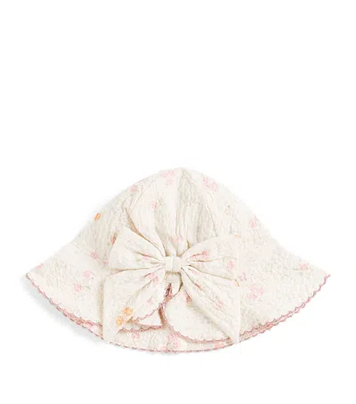 Konges Slojd Kids'  Organic Cotton Elin Sunhat In White