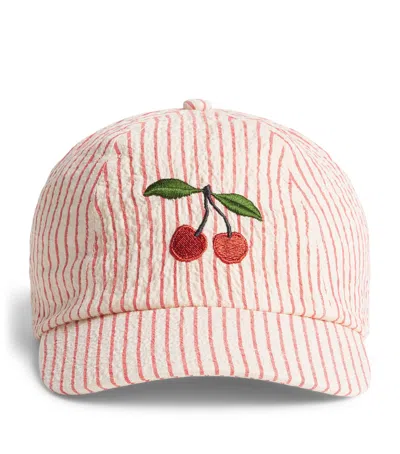 Konges Slojd Kids'  Organic Cotton Ellie Bow Cap In Multi