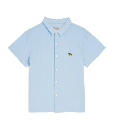 Konges Slojd Kids'  Organic Cotton Fran Shirt In Blue