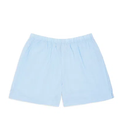 Konges Slojd Kids'  Organic Cotton Fran Shorts In Blue