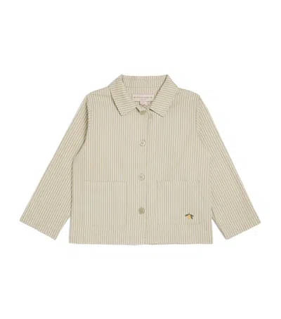 Konges Slojd Kids' Organic Cotton Frankie Overshirt In Sand