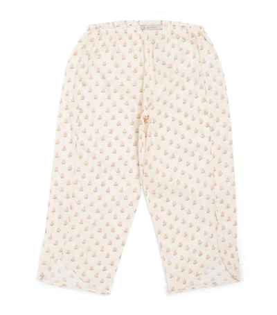 Konges Slojd Kids'  Organic Cotton Pacey Trousers In Neutral