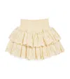 Konges Slojd Organic Cotton Smocked Posey Skirt In Neutral