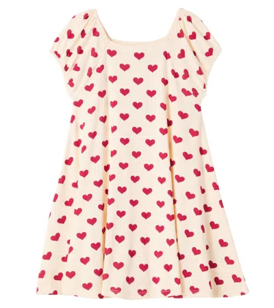 Konges Slojd Kids' Printed Cotton Dress In White