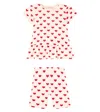Konges Slojd Printed Cotton T-shirt And Leggings Set In Pink