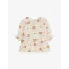 Konges Slojd Puppy Coco Printed Cotton Blouse 12 Months- 10 In Neutral