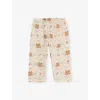 Konges Slojd Coco Straight-leg Cotton-poplin Trousers 12 Months-10 Years Puppy In Brown