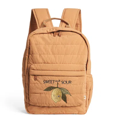 Konges Slojd Kids' Quilted Juno Backpack In Brown