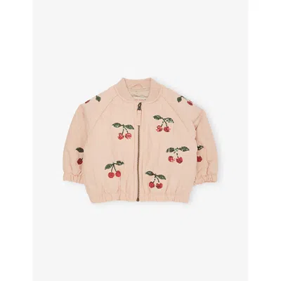 Konges Slojd Kids' Quin-embellished Woven Bomber Jacket 12 Month In Cameo Rose