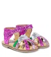 Konges Slojd Rainbow Glitter Sandals In Multicoloured