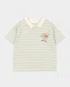 Konges Slojd X Rhw Organic Cotton Stripe Polo Shirt In Multi