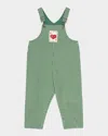 Konges Slojd Rosie H-w X Boy's Jack Card-print Overalls Gots 2 In Green