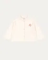 Konges Slojd Rosie H-w X Girl's Bella Button-front Shirt In White