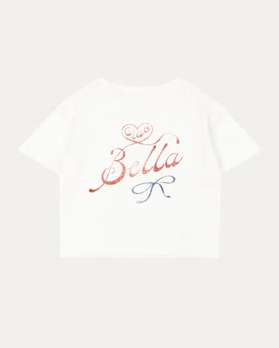 Konges Slojd Kids' Rosie H-w X Girl's Bella Short-sleeve Tee In White