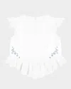 Konges Slojd Rosie H-w X Girl's Fiori Broderie Peplum Top In White